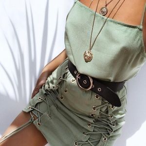 NWT Sabo Skirt Nora Lace Up Dress size Small